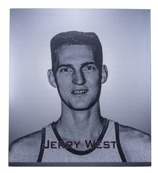 Jerry West 25x28 Enshrinement Portrait Formerly  Displayed In Naismith Basketball Hall of Fame   (Naismith HOF LOA)- Includes Optional Presentation Lightbox
